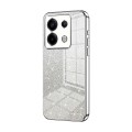 For Xiaomi Redmi Note 13 Pro 5G Gradient Glitter Powder Electroplated Phone Case(Silver)