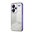 For Xiaomi Redmi Note 13 Pro+ Gradient Glitter Powder Electroplated Phone Case(Purple)