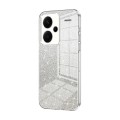 For Xiaomi Redmi Note 13 Pro+ Gradient Glitter Powder Electroplated Phone Case(Transparent)