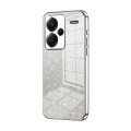 For Xiaomi Redmi Note 13 Pro+ Gradient Glitter Powder Electroplated Phone Case(Silver)