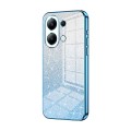 For Xiaomi Redmi Note 13 4G Gradient Glitter Powder Electroplated Phone Case(Blue)