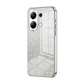 For Xiaomi Redmi Note 13 4G Gradient Glitter Powder Electroplated Phone Case(Silver)