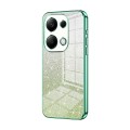 For Xiaomi Redmi Note 13 Pro 4G Gradient Glitter Powder Electroplated Phone Case(Green)