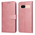 For Google Pixel 8a Classic Calf Texture Flip Leather Phone Case(Rose Gold)