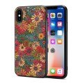 For iPhone XS Max Four Seasons Flower Language Series TPU Phone Case(Spring Green)