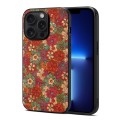 For iPhone 13 Pro Four Seasons Flower Language Series TPU Phone Case(Summer Red)