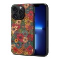 For iPhone 13 Pro Max Four Seasons Flower Language Series TPU Phone Case(Spring Green)