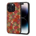 For iPhone 14 Pro Four Seasons Flower Language Series TPU Phone Case(Summer Red)