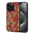 For iPhone 15 Pro Max Four Seasons Flower Language Series TPU Phone Case(Summer Red)