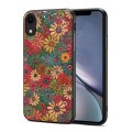 For iPhone XR Four Seasons Flower Language Series TPU Phone Case(Spring Green)