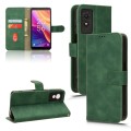 For TCL 501 Skin Feel Magnetic Flip Leather Phone Case(Green)