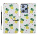 For Blackview A53 Pro Painted Pattern Horizontal Flip Leather Phone Case(Pineapple)