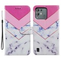 For Blackview A55 Pro Painted Pattern Horizontal Flip Leather Phone Case(Smoke Marble)