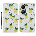 For Xiaomi Redmi 13C 4G Painted Pattern Horizontal Flip Leather Phone Case(Pineapple)