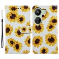 For Xiaomi Redmi 13C 4G Painted Pattern Horizontal Flip Leather Phone Case(Sunflower)