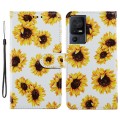 For TCL 40 SE Painted Pattern Horizontal Flip Leather Phone Case(Sunflower)