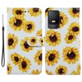 For TCL 403 Painted Pattern Horizontal Flip Leather Phone Case(Sunflower)