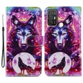 For ZTE Blade A52 Painted Pattern Horizontal Flip Leather Phone Case(Wolf Totem)