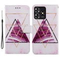 For ZTE Blade A73 4G Painted Pattern Horizontal Flip Leather Phone Case(Marble)