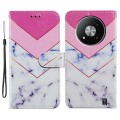 For ZTE Blade A73 5G Painted Pattern Horizontal Flip Leather Phone Case(Smoke Marble)