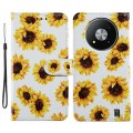 For ZTE Blade A73 5G Painted Pattern Horizontal Flip Leather Phone Case(Sunflower)