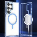 For Samsung Galaxy S24 Ulltra 5G MagSafe Clear Acrylic Hybrid TPU Phone Case(Blue)