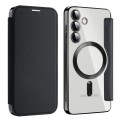 For Samsung Galaxy S24+ 5G MagSafe Magnetic RFID Anti-theft Leather Phone Case(Black)