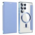 For Samsung Galaxy S24 Ultra 5G MagSafe Magnetic RFID Anti-theft Leather Phone Case(Sierra Blue)
