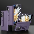 For Honor Magic V2 GKK Integrated Magnetic Folding Hinge All-inclusive Phone Case(Purple)