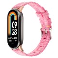 For Xiaomi Mi Band 8 Nylon Canvas Watch Band(Pink)