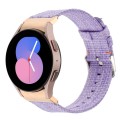 For Samsung Galaxy Watch6/6 Classic/5/5 Pro Nylon Canvas Watch Band(Lavender Purple)