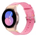 For Samsung Galaxy Watch6/6 Classic/5/5 Pro Nylon Canvas Watch Band(Pink)