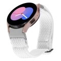 For Samsung Galaxy Watch6/6 Classic/5/5 Pro Wave Braided Nylon Watch Band(White)