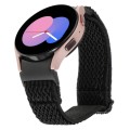 For Samsung Galaxy Watch6/6 Classic/5/5 Pro Wave Braided Nylon Watch Band(Black)
