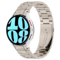 For Samsung Galaxy Watch6/6 Classic/5/5 Pro Button Style Three-bead Metal Watch Band(Titanium Color)
