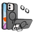 For iPhone 11 Invisible Lens Holder MagSafe Phone Case(Black)