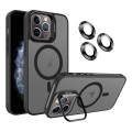 For iPhone 11 Pro Invisible Lens Holder MagSafe Phone Case(Black)