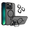 For iPhone 13 Pro Max Invisible Lens Holder MagSafe Phone Case(Black)