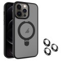 For iPhone 12 Pro MagSafe Magnetic Holder Phone Case(Black)