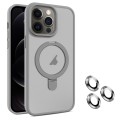 For iPhone 12 Pro MagSafe Magnetic Holder Phone Case(Grey)