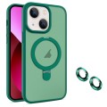For iPhone 13 MagSafe Magnetic Holder Phone Case(Dark Green)