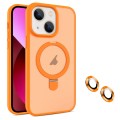 For iPhone 13 MagSafe Magnetic Holder Phone Case(Orange)