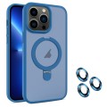 For iPhone 13 Pro MagSafe Magnetic Holder Phone Case(Blue)