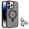 For iPhone 14 Pro MagSafe Magnetic Holder Phone Case(Black)