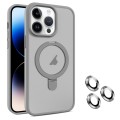 For iPhone 14 Pro MagSafe Magnetic Holder Phone Case(Grey)