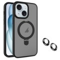 For iPhone 15 MagSafe Magnetic Holder Phone Case(Black)