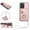 For Xiaomi Poco X5 Pro/Redmi Note 12 Pro Speed Organ Card Bag Ring Holder PU Phone Case with Lanyard