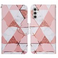 For Samsung Galaxy S24 5G Colored Drawing Pattern Leather Phone Case(Marble)