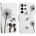 For Samsung Galaxy S24 Ultra 5G Colored Drawing Pattern Leather Phone Case(Dandelion)