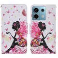 For Xiaomi Redmi Note 13 Pro Colored Drawing Pattern Leather Phone Case(Dancing Girl)